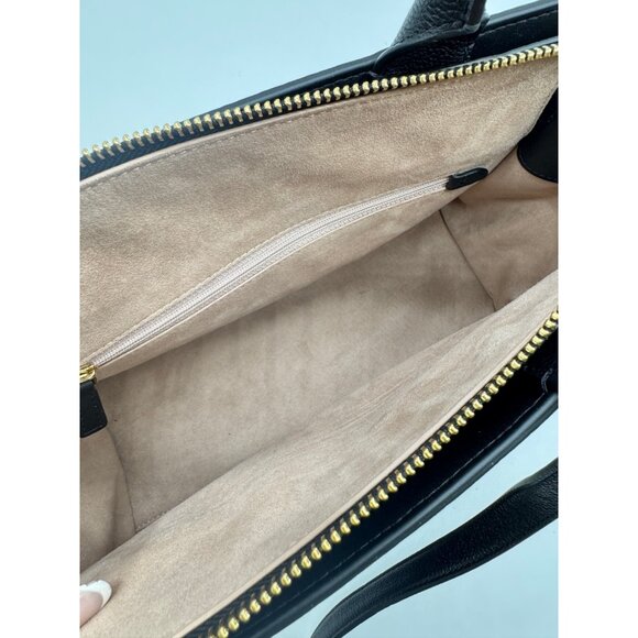 KATE SPADE NY Deco leather medium satchel crossbody bag - BLACK - Picture 13 of 14